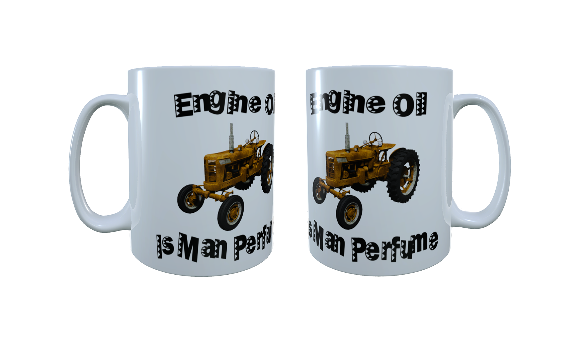 Yellow Tractor Steam Engine Ceramic Mug - Engine Oil Is ...